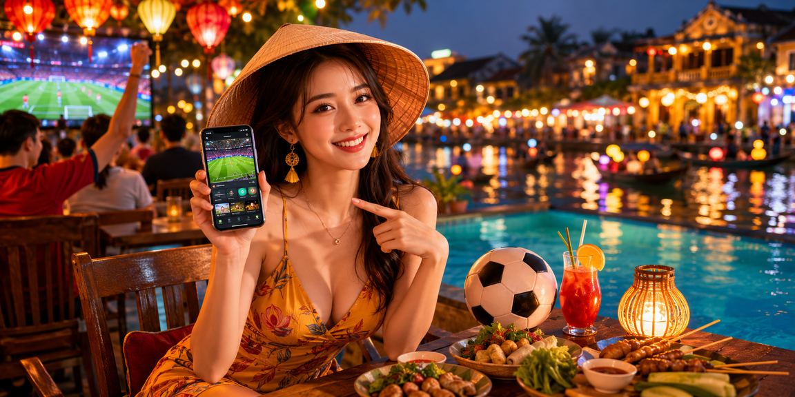 Người chơi tại Hội An đăng ký tài khoản và đặt cược bóng đá trên điện thoại